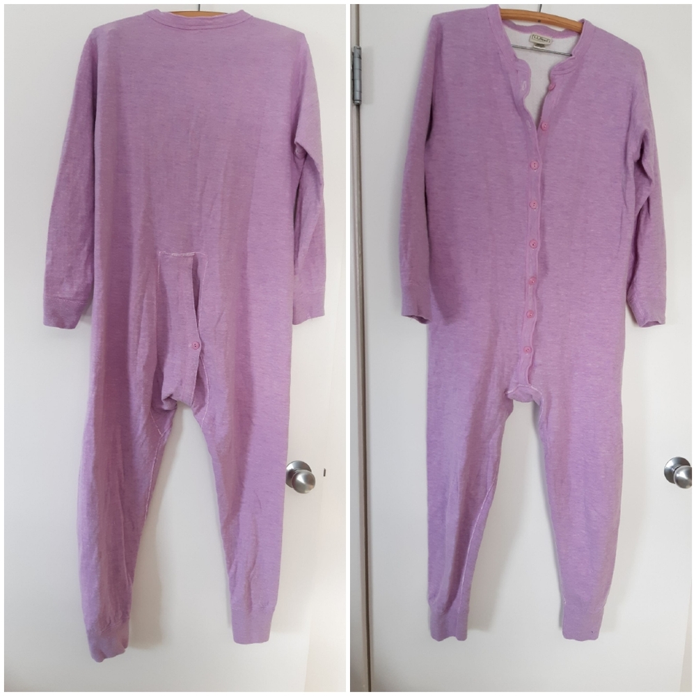 LL Bean double layer thermal onesie Womens medium